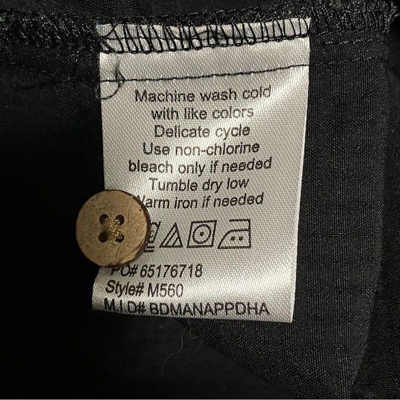 Harriton Embroidered Jukebox Vinyl Richie King Of Burgh Black Button Down Shirt - Picture 7 of 7